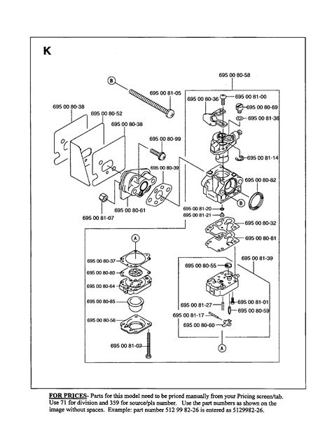 carburetor diagram parts list  model bt husqvarna parts leaf blower parts searspartsdirect