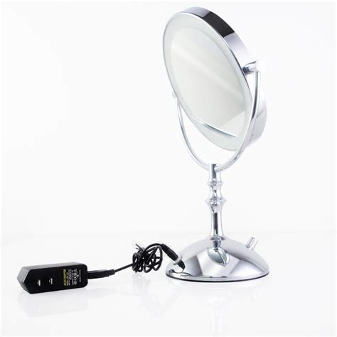 led makeup mirror   lighted vanity mirror xx magnifying double sided mirror