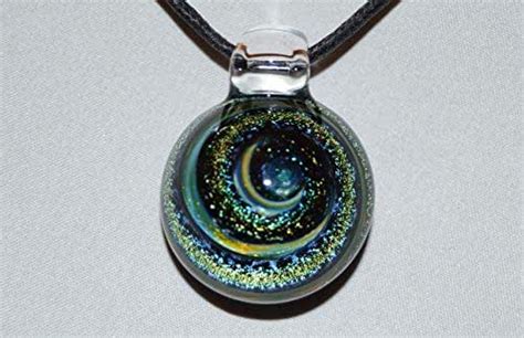 hand blown glass pendant necklace handmade
