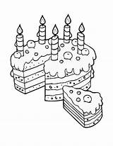 Slice Tocolor Geburtstag Geburtstagstorte sketch template