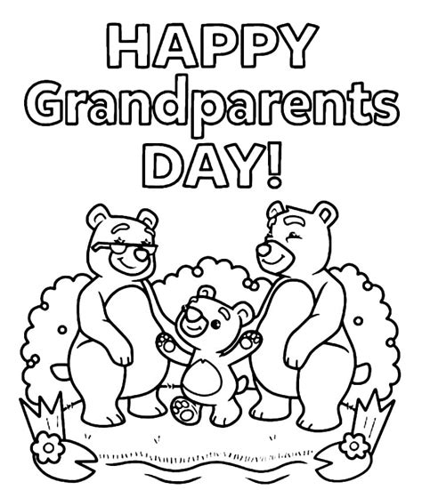 happy grandparents day  coloring page  printable coloring pages