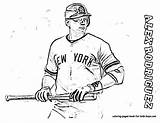 Coloring Yankees Pages Popular Middle sketch template