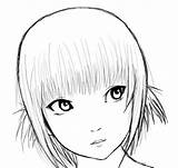 Girl Hair Short Emo Drawing Anime Getdrawings Cute Manga sketch template