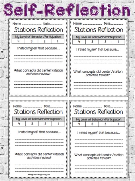 reflection sheet  students kidsworksheetfun