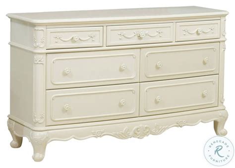 cinderella creamy white dresser from homelegance 1386 5 coleman