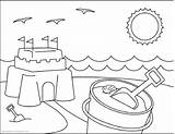 Beach Coloring Pages Summer sketch template