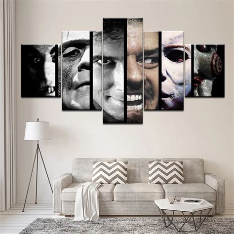 canvas painting scary  horror   pieces wall art painting