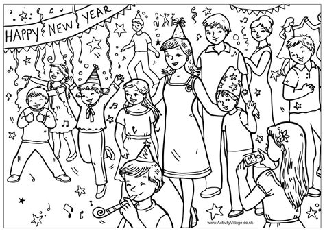 happy  year coloring pages coloring home