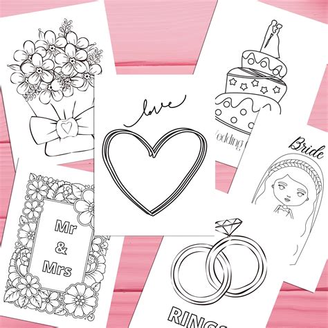 printable coloring pages  wedding reception includes etsy nederland