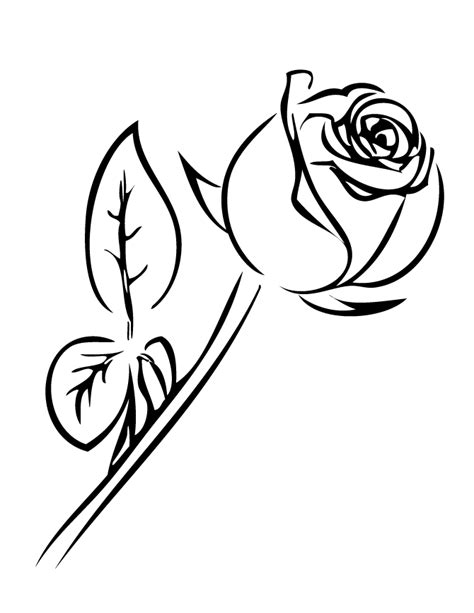 printable rose coloring pages coloring home