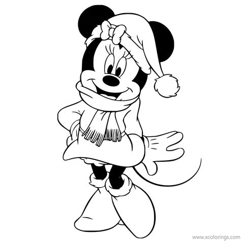 minnie mouse christmas coloring pages printable printable templates