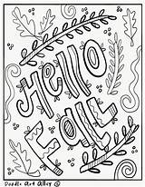 Coloring Doodle Alley Fall Pages sketch template