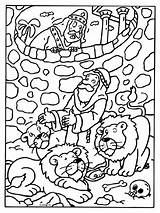 Lions Bijbelse Bijbel Fosse Pasen Leeuwenkuil Bijbelverhalen Darius sketch template