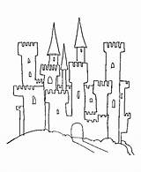 Castle Medieval Coloring Castles Pages Knights Burg Colouring Drawing Drawings Outline Ausmalbilder Colour Kostenlos Kids Fantasy Color Print Comments sketch template