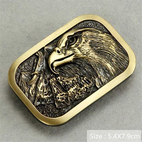 new style solid brass eagle belt buckle 5 4 7 9cm