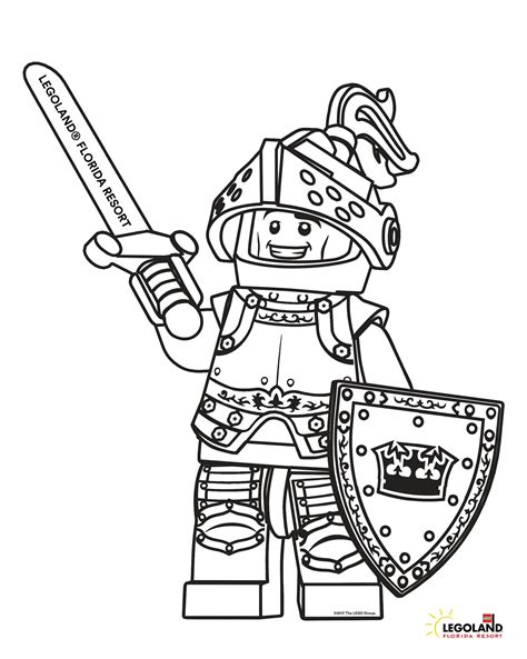 coloring sheet lego knight