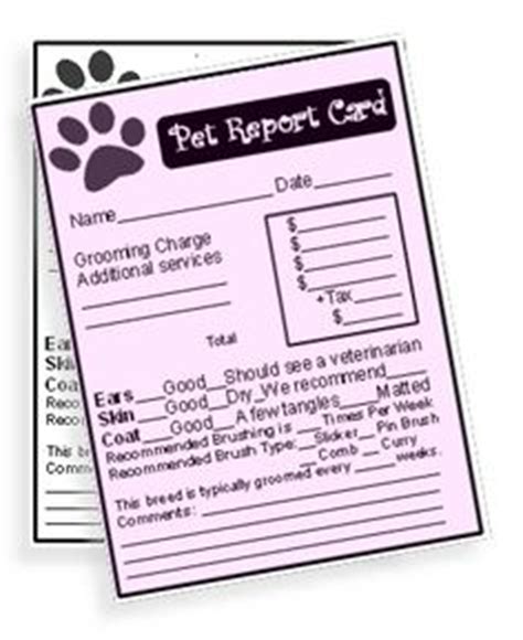 doggie daycare report card dog boarding kennels pinterest card