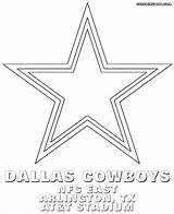 Coloring Cowboys Dallas Pages Logo Sheet Nfl Logos Print sketch template