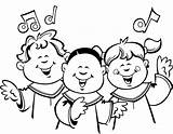 Choir Children Clipart Coloring Church Clip Singing Drawing Cliparts Child Sketch Clipartix Pages Cartoon Color Smile Girl Library Printable Choirs sketch template