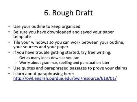 steps  writing  research paper