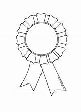 Rosette Award Template Coloring Ribbon Prize Drawing Color Oscar Printable Templates Pages Print Getdrawings Getcolorings Sketch sketch template