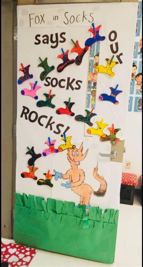 fox  socks classroom posterdoor decor etsy