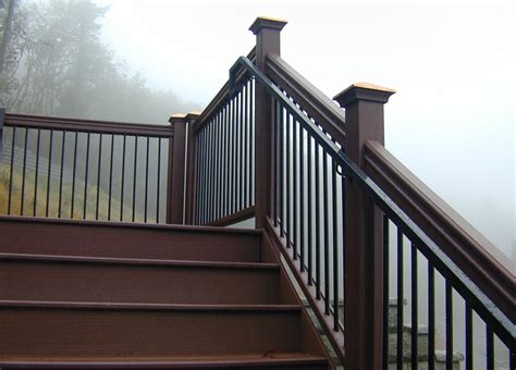 wood handrail systems custom metal handrail system  side mount