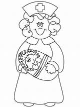 Nurse Coloring Pages Printable Nurses Kids Color Colouring Baby Comments Peoples sketch template