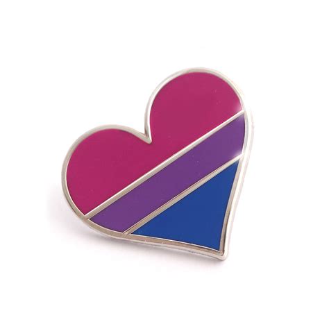Prideoutlet Lapel Pins Bisexual Pride Heart Lapel Pin