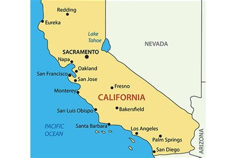 california map blank political california map  cities