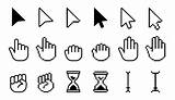 Cursor Pointer Mouse Computer Icons Cursors Web Clicking Arrows Logo Shutterstock Arrow Finger Hand Vectors Thehungryjpeg Pixel These sketch template
