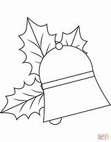 Christmas Bell Coloring Pages Bells Printable Drawing Puzzle sketch template