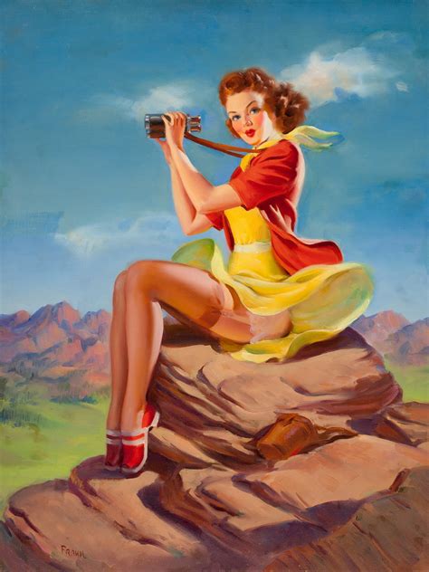 Upped Skirts And Panty Drop Pin Up By Art Frahm – Pin Up And Cartoon