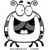 Chubby Ladybug Grinning Clipart Cartoon Thoman Cory Outlined Coloring Vector 2021 sketch template