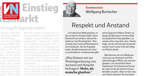 Respekt Und Anstand Vorarlberger Nachrichten Vn At