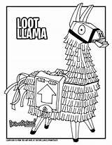 Llama Fortnite Loot Coloring Pages Drawing Draw Fortnight Royale Battle Too Template Tutorial sketch template