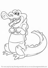 Tick Tock Crocodile Croc Drawingtutorials101 sketch template