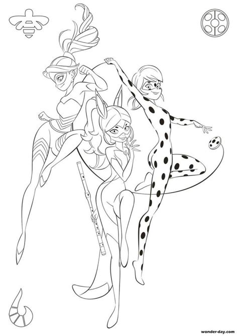 ladybug  cat noir coloring pages  printable coloring pages