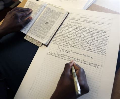 man spends  years writing   bible  hand deacon greg kandra