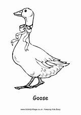 Goose Geese Activityvillage Beatrix Redwork Bow sketch template