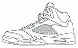 Jordan Coloring Air Shoes Pages Drawing Shoe Lebron James Template Printable Sketch Force Nike Michael Tennis Retro Low Jordans Kids sketch template