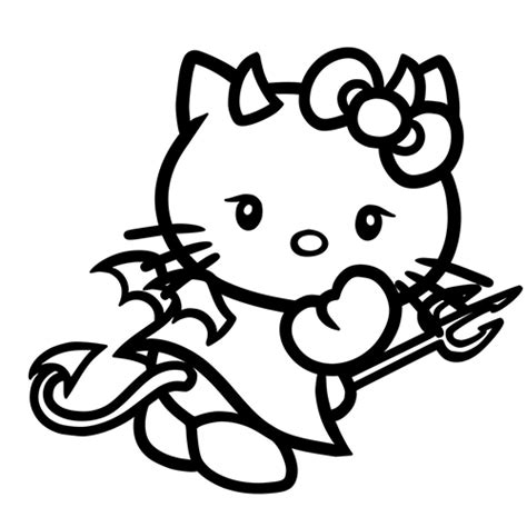 kitty devil coloring pages coloring pages