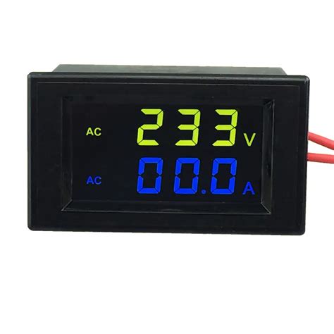 dual lcd digital display ac voltage amp current meter voltmeter ammeter multimeter panel gauge