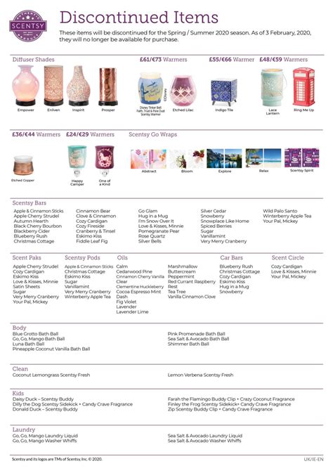 scentsy discontinued items  february   candle boutique scentsy uk consultant