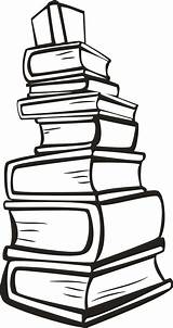 Books Stack Outline Openclipart Clipart Log sketch template