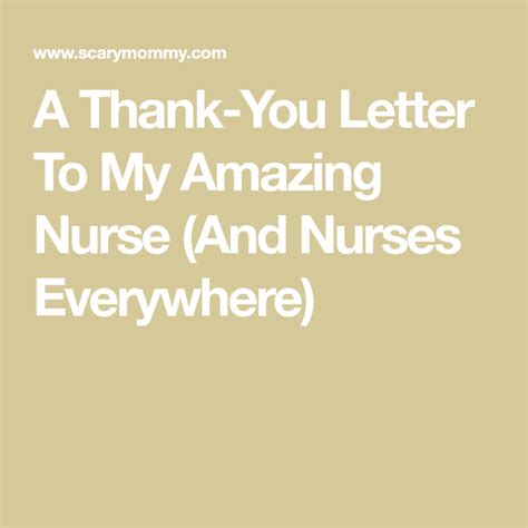letter   amazing nurse  nurses