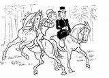 Equestrian Coloring Large Medium Sheets sketch template