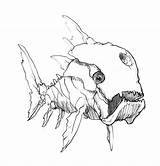 Coloring Fish Pages Monster Sea Skecthing Ancient Dunkleosteus Deep Tripod Color Colorluna Template sketch template