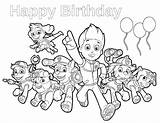 Coloring Patrol Paw Pages Birthday Happy Kids Party Print Sheets Printable Printables Hau Ryhmä Cake Värityskuvat Anniversaire Coloriage Cartoon Colouring sketch template