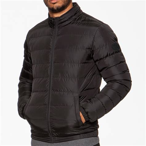 mens jackets zip  quilted bubble coat plain padded puffer winter warm